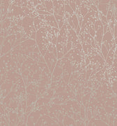 Gypsophila Wallpaper Sample - Shell & Rose Gold (120373)