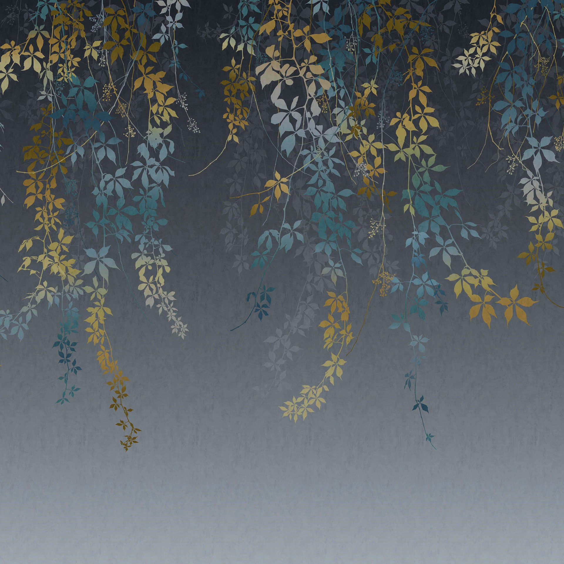 Virginia Creeper Bespoke Mural - Indigo