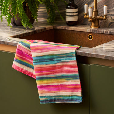 Artist's Stripe Tea Towel - Rainbow