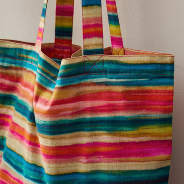 Cotton Tote Bag - Artist’s Stripe Rainbow