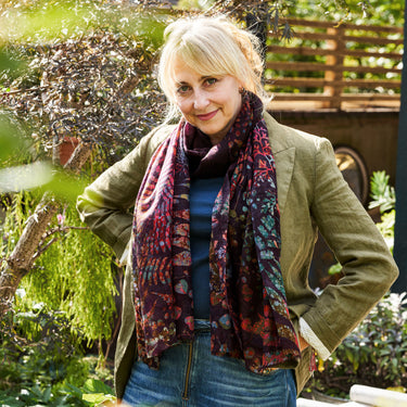 Kaleidoscope Cashmere Scarf - Conker