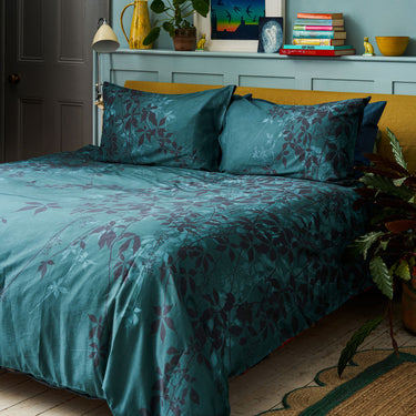 Virginia Creeper Bed Linen Set - Jewel