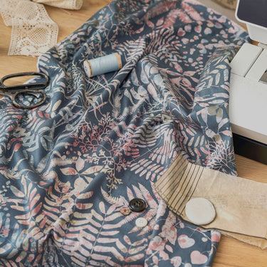 Cloud Forest Cotton Poplin Fabric - Dusk