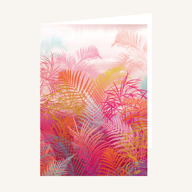 Greetings Card - Cloud Forest - Fuchsia