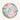 Drop Cloth Circular Tray - Rainbow