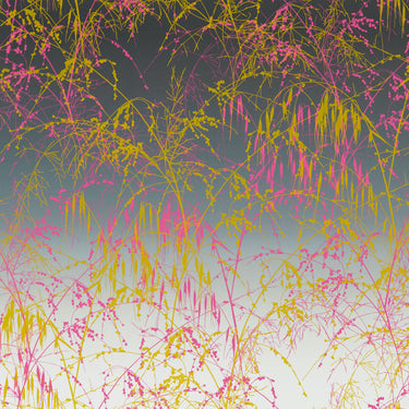 Meadow Grass Cotton Fabric - Mist / Fluoro (120551)