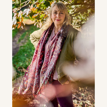 Kaleidoscope Cashmere Scarf - Conker
