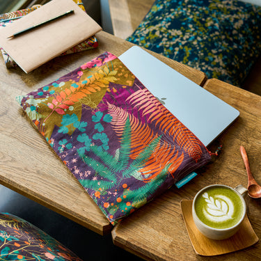 Woodland Disco Fabric Pouch Large - Autumn