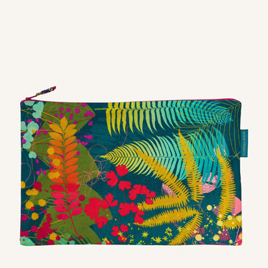 Woodland Disco Fabric Pouch Large - Rainbow