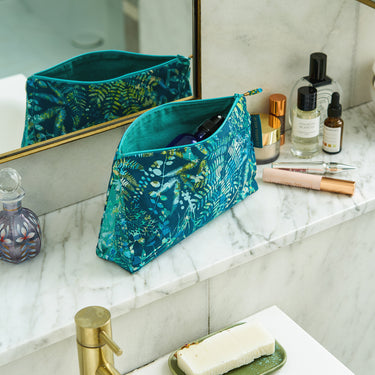 Cloud Forest Fabric Pouch Medium - Teal