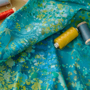 Myriad Cotton Poplin Fabric - Teal