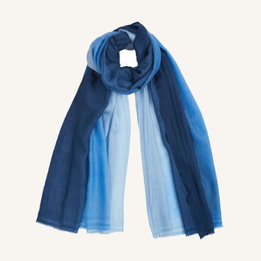 Ombre Cashmere Scarf - Cobalt