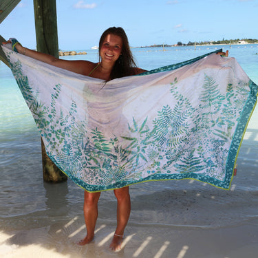Sarong & Bag Set - Cascading Kaleidoscope Lagoon