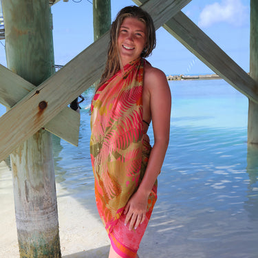 Sarong & Bag Set - Woodland Disco Hot Pink