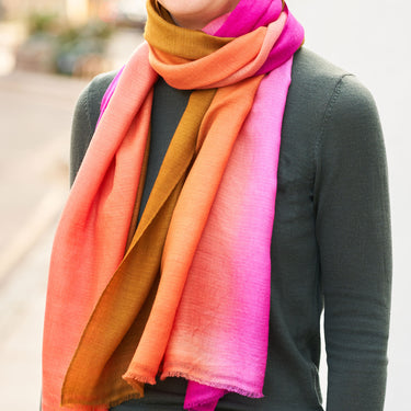 Ombre Cashmere Scarf - Sunset