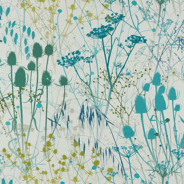 Summer Border Fabric - Verdigris