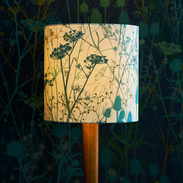 Summer Border Lampshade - Verdigris (36 x 36cm)