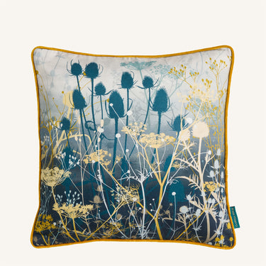 Tania's Garden Cushion - Midnight/Turmeric