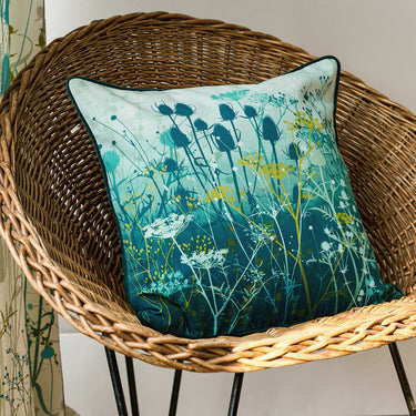 Tania's Garden Cushion - Teal