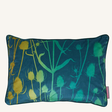 Teasel Velvet Cushion - Peacock