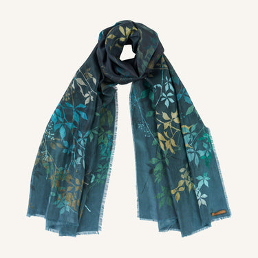 Virginia Creeper Silk Scarf - Moss