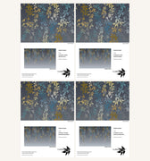 Virginia Creeper Bespoke Mural Sample Pack - Indigo