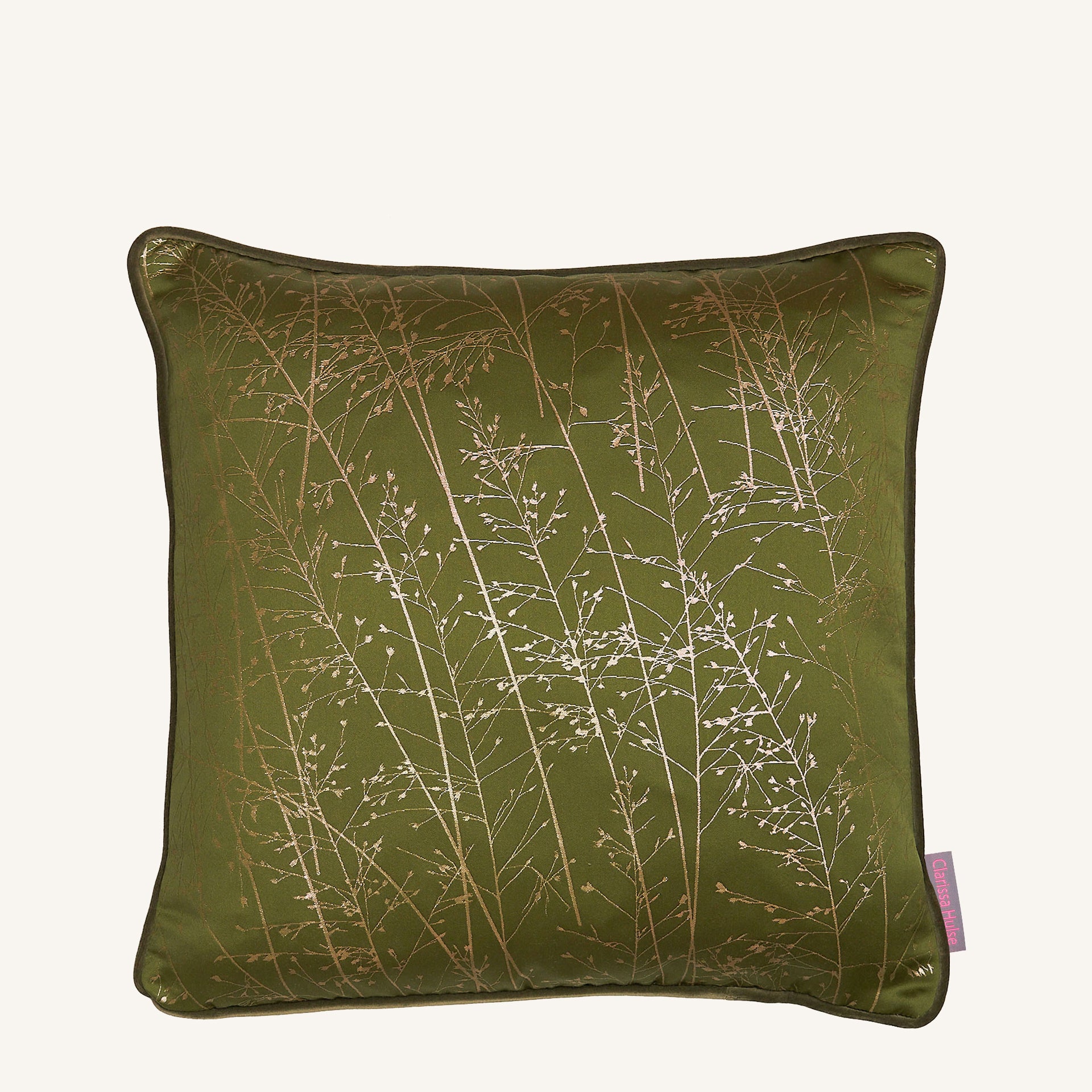 Whispering Grass Cushion - Olive