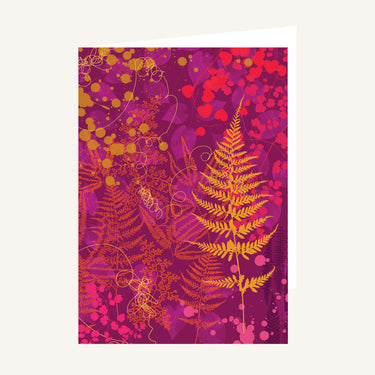 Greetings Card - Whispering Fern - Fuschia