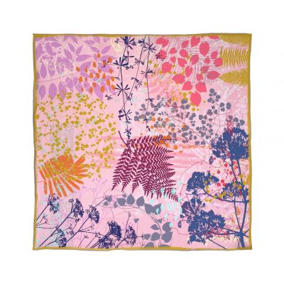 Kismet 67cm square silk scarf - blush pink