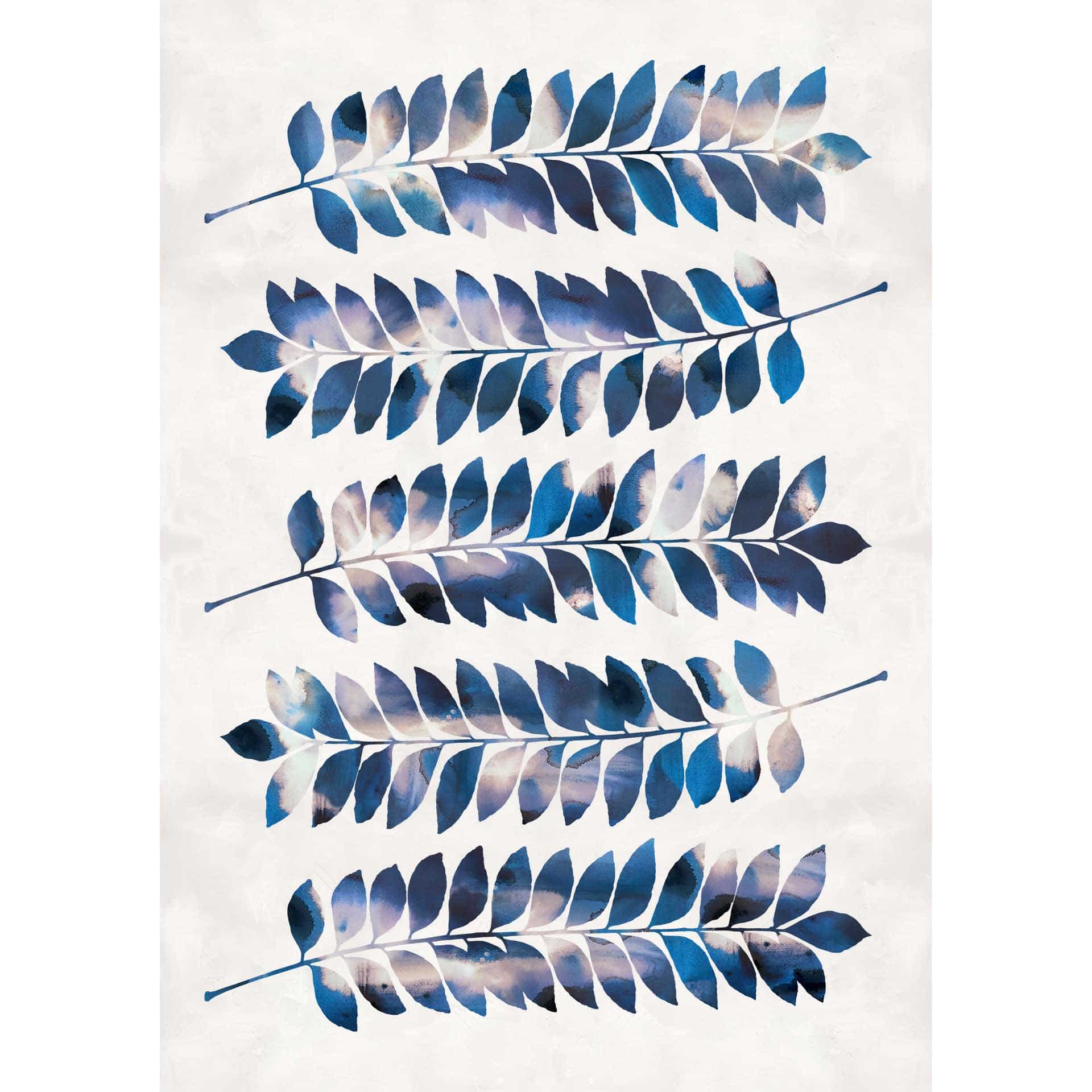Jacaranda Leaf - inky blue - A2 WEB