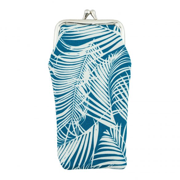 Palm leaves cotton glasses case - Midnight