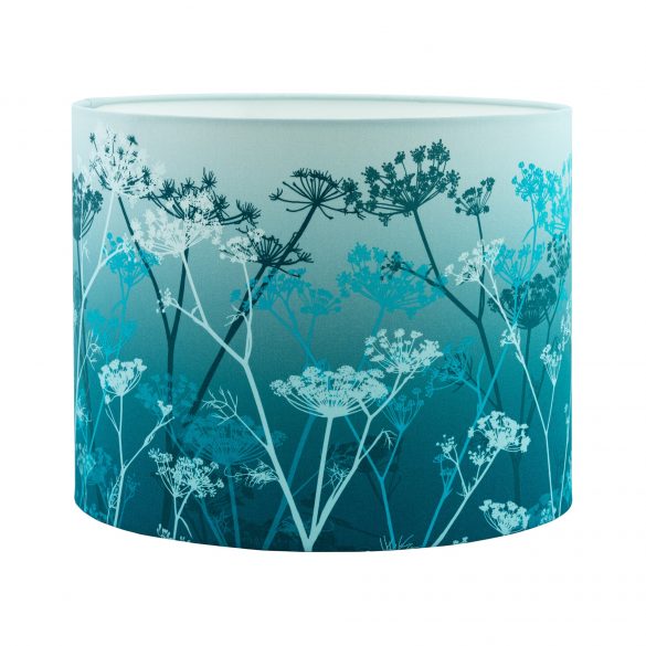 Cow parsley lampshade - Kingfisher (31 x 24cm)