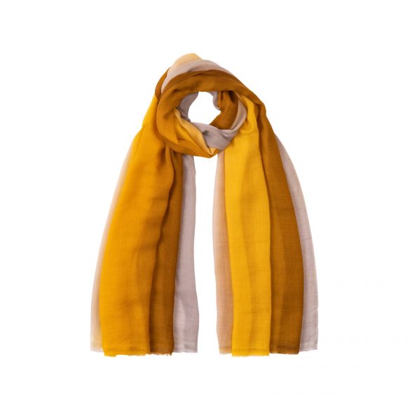 Ombre cashmere ring scarf - mustard