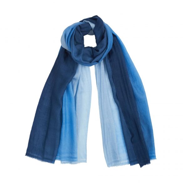 Ombre cashmere ring scarf - cobalt