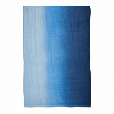 Ombre cashmere ring scarf - cobalt