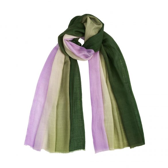 Ombre cashmere ring scarf - iris