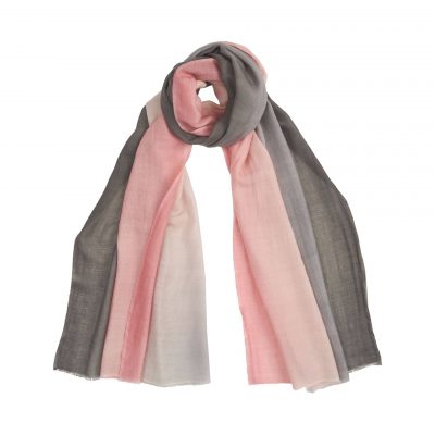 Ombre cashmere ring scarf - shell