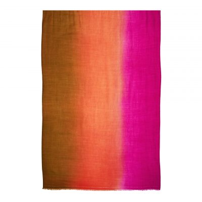 Ombre cashmere ring scarf - sunset
