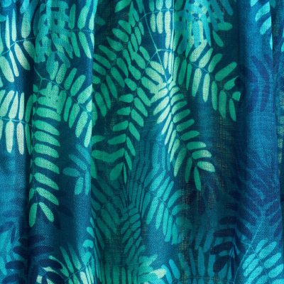 Acacia tree cashmere ring scarf - aqua / navy