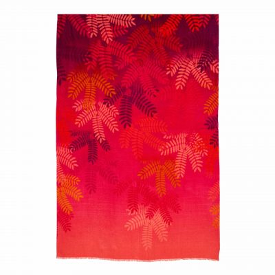 Acacia tree cashmere ring scarf - hot pink