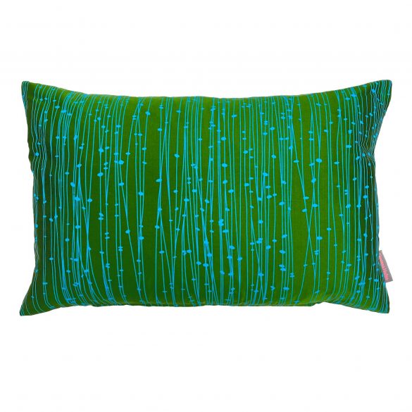 Kalamia silk cushion – emerald / ocean