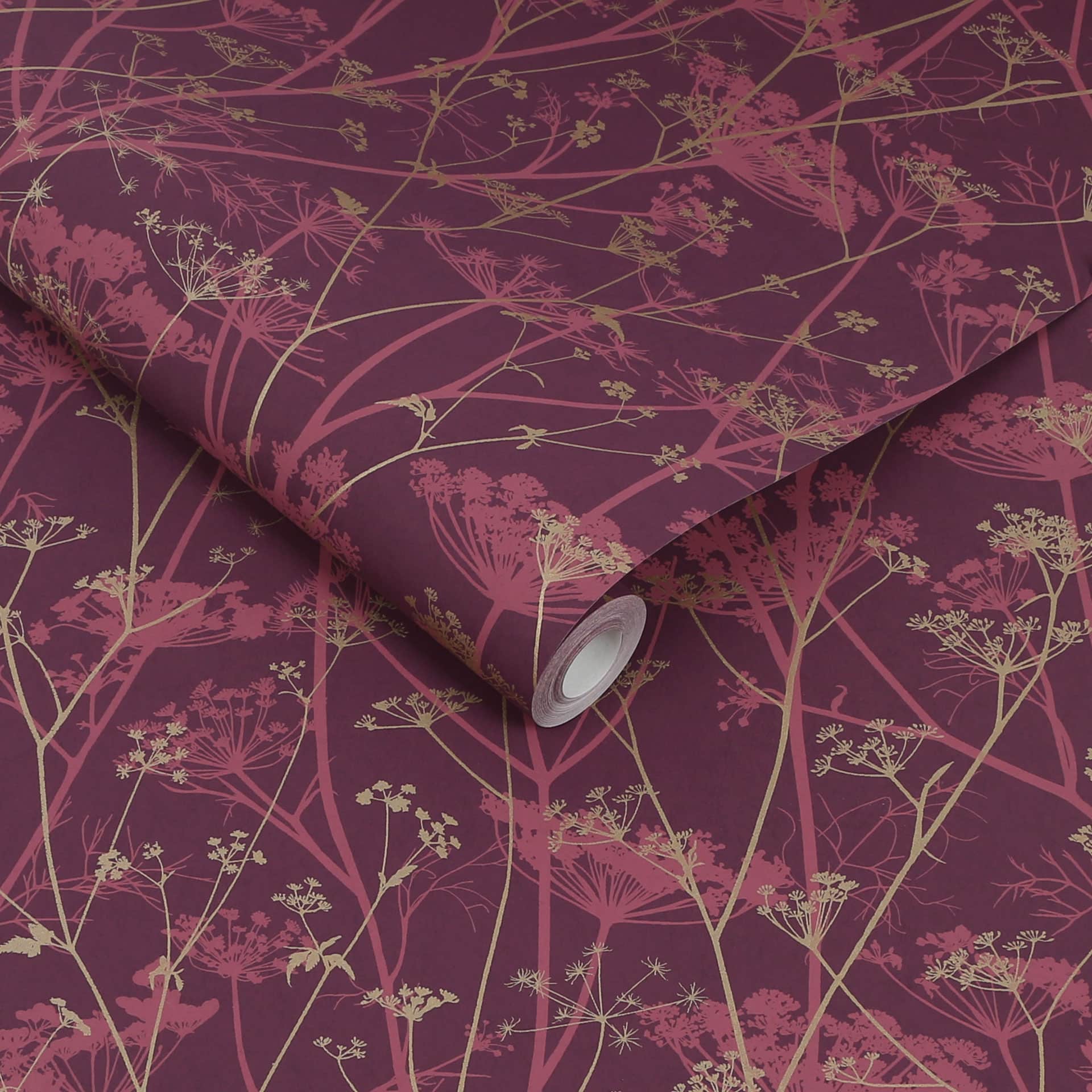 Ditsy Floral Damson Wallpaper By Woodchip & Magnolia