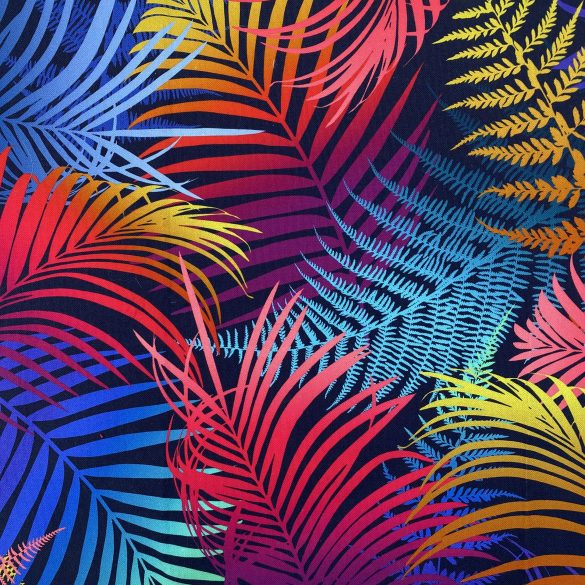 REMNANT 039 (36cm x 77cm) Palm fabric - rainbow