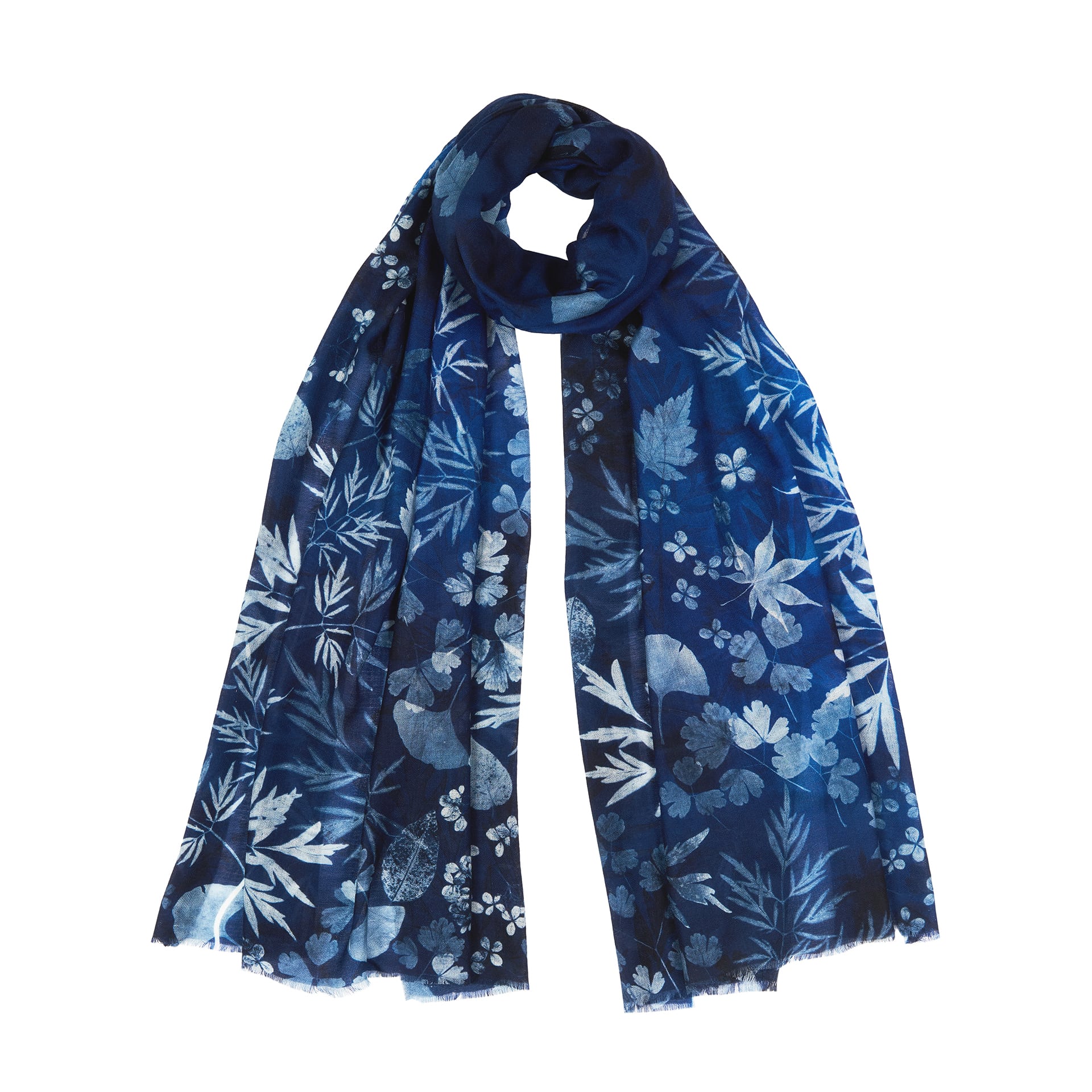Cyanotype scarf - blue 1