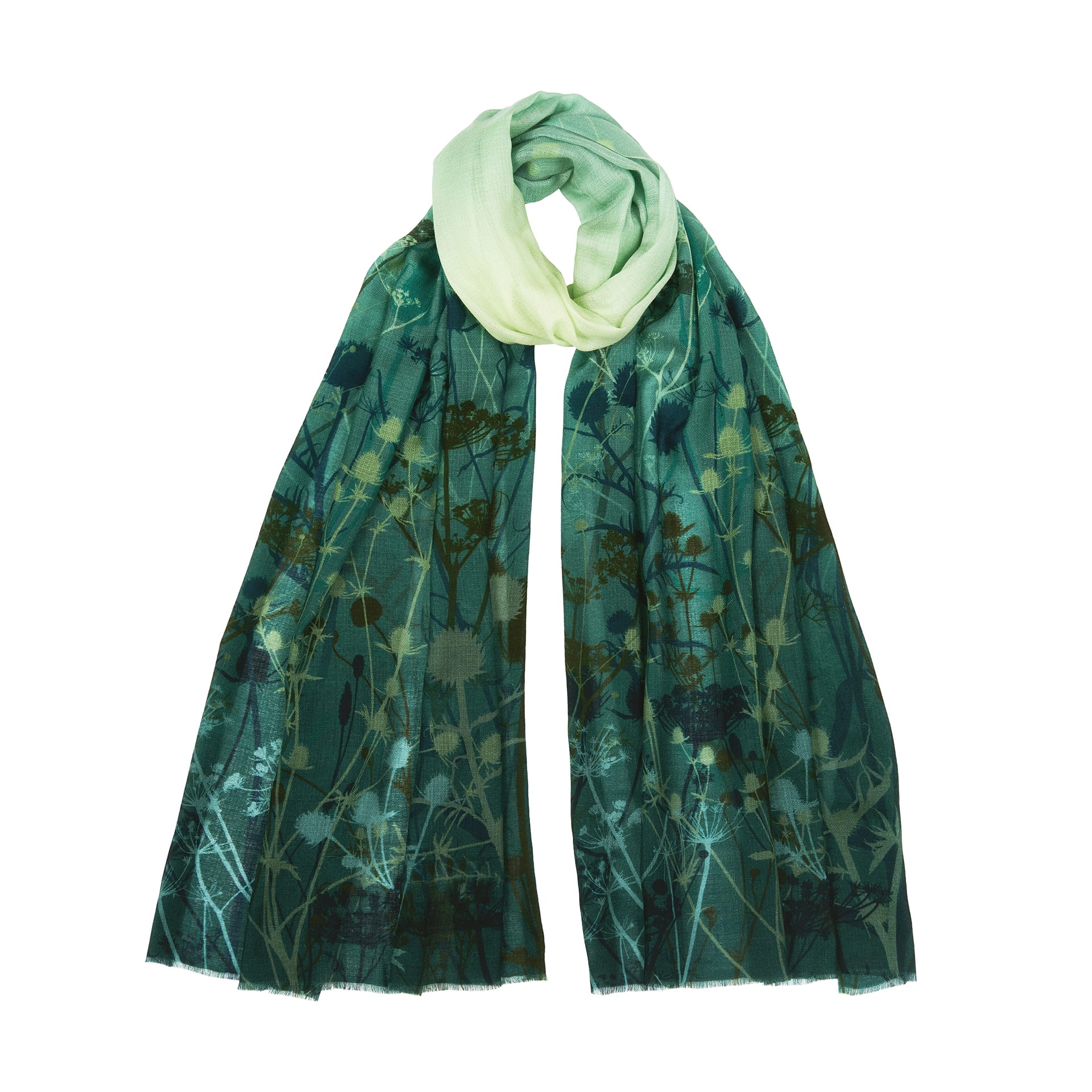 Tania's Garden scarf - sage 1
