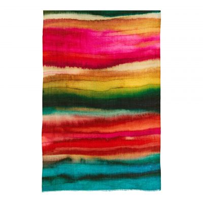 Watercolour Stripe scarf - rainbow 2 EDITED