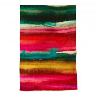 Watercolour Stripe scarf - rainbow 2a EDITED
