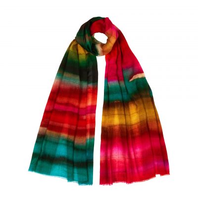 Watercolour Stripe scarf - rainbow EDITED